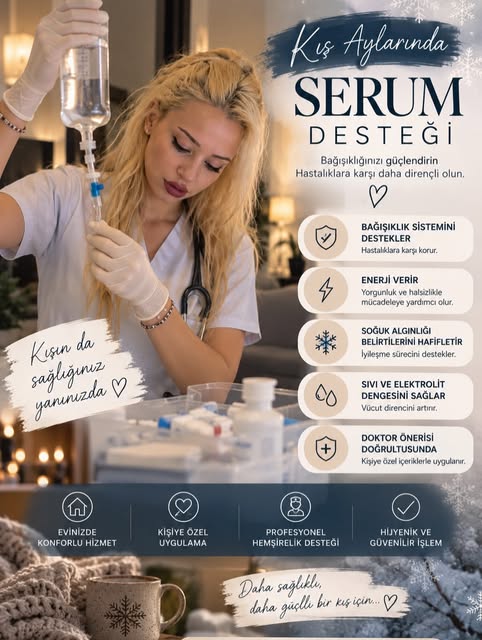 Kış aylarında serum desteği afişi