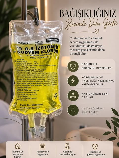 Askıda serum torbası